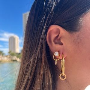 Assymetrical Hoop/ Stud Earrings
